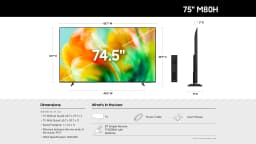 Samsung 75" Class M80H Series Mini LED 4K UHD Samsung Vision AI Smart Tizen TV 2026 - UN75M80HAFXZA - Thumbnail 11