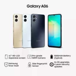 Samsung Galaxy A06 64GB/4GB Dual Sim 4G LTE Unlocked Brand New - Black (2024) - Thumbnail 3
