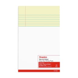 Staples Notepads 5" x 8" Narrow Ruled Canary 50 Sh./Pad 12 Pads/PK TR57293/18601 - Thumbnail 4