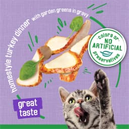(12 pack) Purina Friskies indoor Meaty Bits Turkey Dinner, Wet Cat Food, 5.5 oz Cans, 24 Pack - Thumbnail 5
