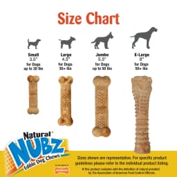 Nylabone Nubz Natural Dog Treats for Large Dogs, Beef Flavor Dog Bones, X-Large - 50+ lbs., 6.7 oz Pack, 1 Count - Thumbnail 6