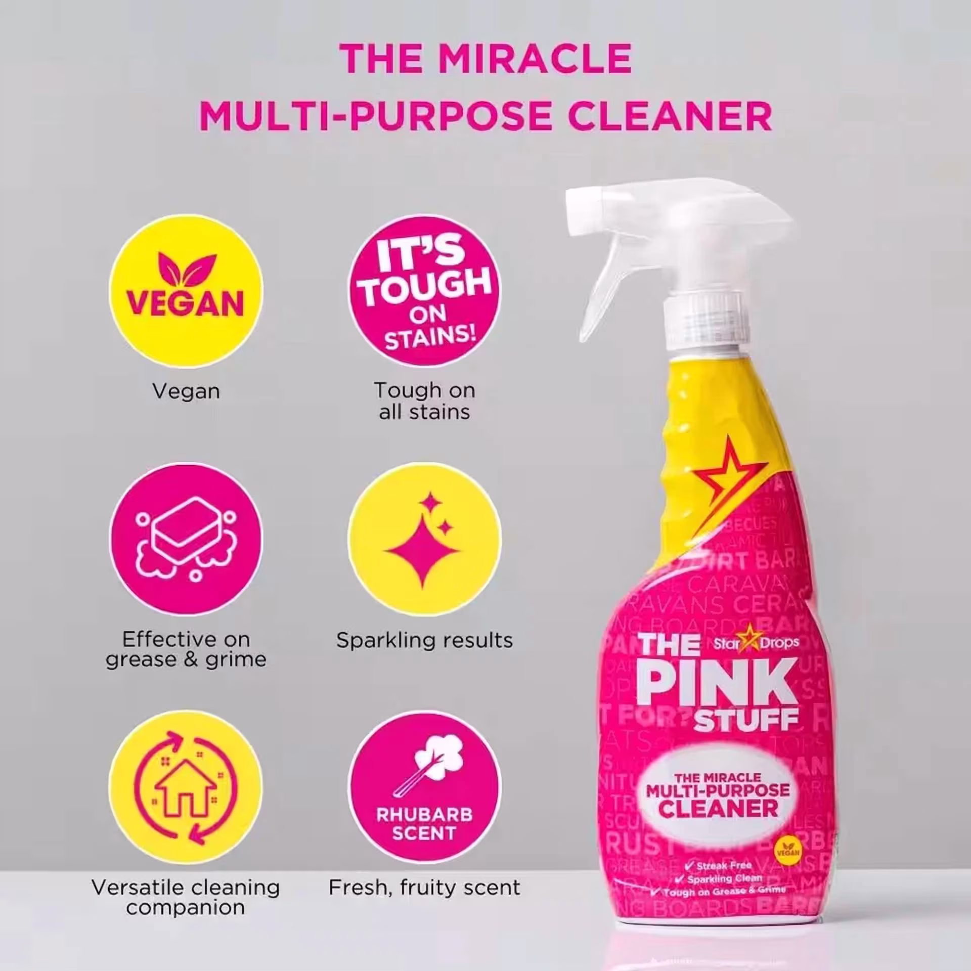The Pink Stuff Miracle 750 Ml Multi-Surface Cleaner - 26 Fl Oz - Thumbnail 4