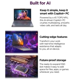 Lenovo IdeaPad Slim 3x 15.3" WUXGA Touchscreen Copilot+ PC - Snapdragon X (8-Core), 16GB LPDDR5X, 512GB SSD - Thumbnail 3