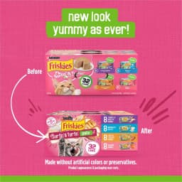 Purina Friskies Pate Variety Pack, Surfin' and Turfin' Favorites, Wet Cat Food, 5.5 oz Can, 32 Pack - Thumbnail 2