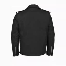 Maoxin Men's Leather Jacket Men's Motorcycle Leather Jacket Top With Zipper Plus Size Leather Jacket Leather Jacket Plus Size Black M - Thumbnail 3