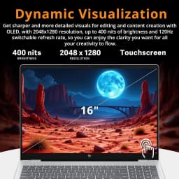 HP OmniBook 7 16" 2K OLED Touchscreen Laptop, Intel Core 9 270H, 32GB DDR5, 3TB Storage (2TB SSD+1TB Docking Station) - Thumbnail 4
