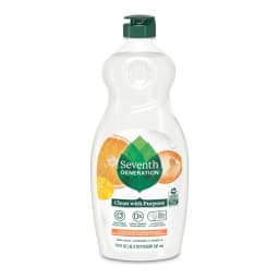 Seventh Generation Dish Liquid Soap Clementine Zest Lemongrass Liquid Soap, 19 fl oz - Thumbnail 1