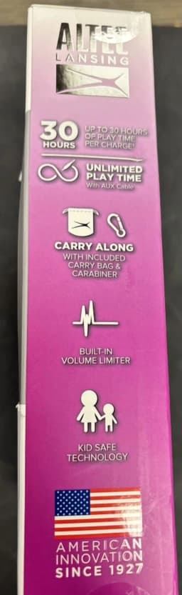 RHEA- New 1 Pk Pink Altec Lkid Safe 2-In-1 Bluetooth Wireless Kids Headphone Fast Ship - Thumbnail 3