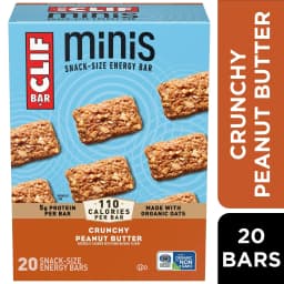 CLIF BAR Minis Crunchy Peanut Butter Flavor Snack-Size Energy Bars, 20ct - Thumbnail 1