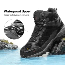 NORTIV 8 Men's Waterproof Hiking Boots Outdoor Mid Trekking Lightweight Mountaineering Shoes Paladin - Thumbnail 7
