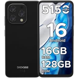 DOOGEE N55 Unlocked Cell Phone, Android 16 Phone,16GB RAM+128GB ROM/1TB Android Phone, 90Hz+6.56" HD,5150mAh, Octa Core, 13MP+8MP, 4G Dual SIM,Face Unlock,Widevine L1,OTG, T-Mobile - Thumbnail 1