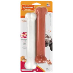 Nylabone Power Chew Original Bone Dog Toy, Dog Chew Toy, Chicken & Bacon Flavor, Large, 2 Pack - Thumbnail 1