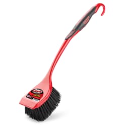 Libman High Power Red and Black Long Handle Scrub Brush 3.75 Inch Width - Thumbnail 1