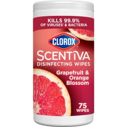 Clorox Scentiva Bleach-Free Cleaning Wipes, Grapefruit & Orange Blossom, 75 Count - Thumbnail 1