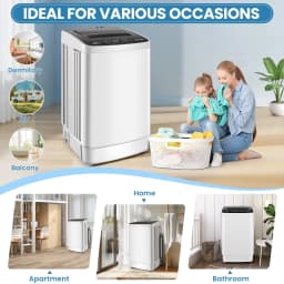 Veeboto Portable Washing Machine, 20lbs Full Automatic Washer Machine with Drain Pump, 4 Wash Programs 4 Water Levels 3 Water Temperatures for Home - Thumbnail 6