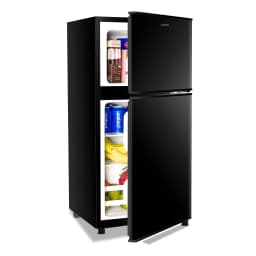 3.5 Cu.Ft Compact Mini Fridge with Freezer, 2-Door Small Refrigerator with 7-Level Thermostat & Removable Shelves for Kitchen, Dorm, Apartment, Bar - Thumbnail 2