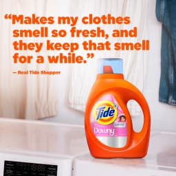 Tide Laundry Detergent Liquid Plus a Boost of Ultra Downy, April Fresh Scent, 117 fl oz, 83 Loads - Thumbnail 8