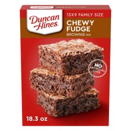 Duncan Hines Brownie Mix, Chewy Fudge, 18.3 oz - Thumbnail 1