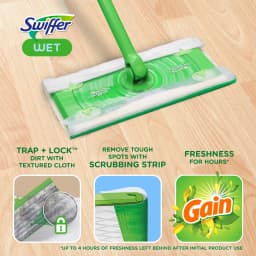 Swiffer Mop & Go Wet Refills, Gain, 12 Count - Thumbnail 2