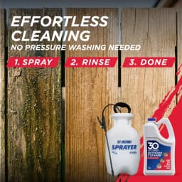 30 SECONDS Outdoor Cleaner, 1 Gallon Concentrate for Concrete Surfaces, Cleans Algae, Mold, Mildew Stains - Thumbnail 3