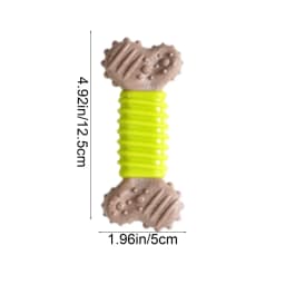 Tough Dog Toys for Aggressive Chewers: Peanut Butter Flavored Long Lasting Dog Bones for Large Dogs, Heavy Duty Nylon & Rubber Dog Chew Toys to Keep - Thumbnail 3