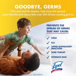 Lysol Disinfectant Spray, Sanitizing and Antibacterial Spray, Deodorizer, Lemon Breeze, 19 oz - Thumbnail 6