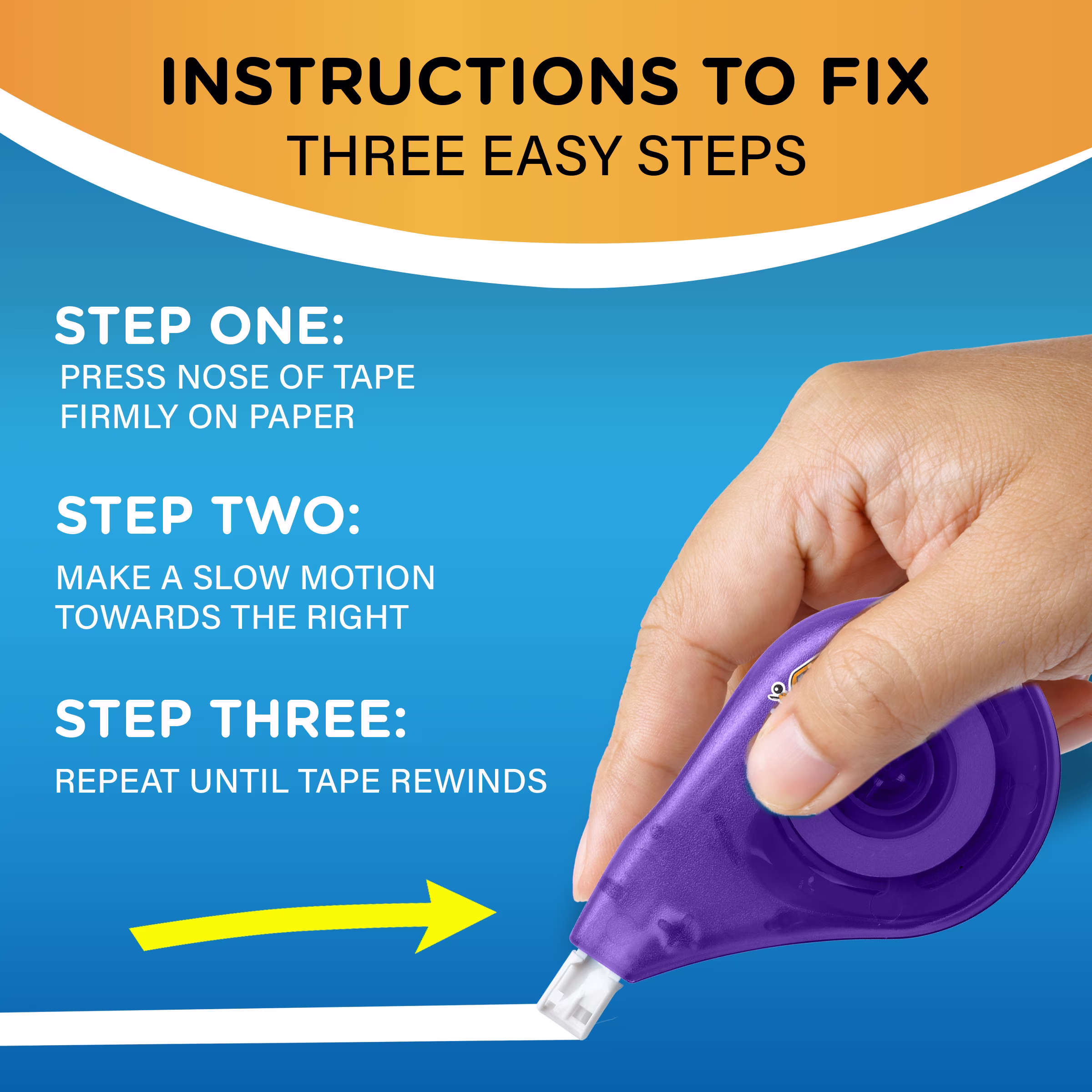 BIC Wite-Out EZ Correct Correction Tape, Writing Supplies, 39.3' Tape, White, 1-Count - Thumbnail 7