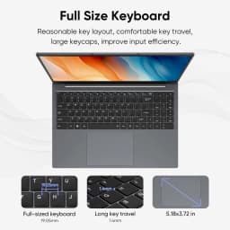 16" Laptop,Intel Core i5,16GB RAM 256GB SSD,Windows 11 Pro Notebook Computer PC,MS Office,Backlit Keyboard,USB A,HDMI - Thumbnail 6