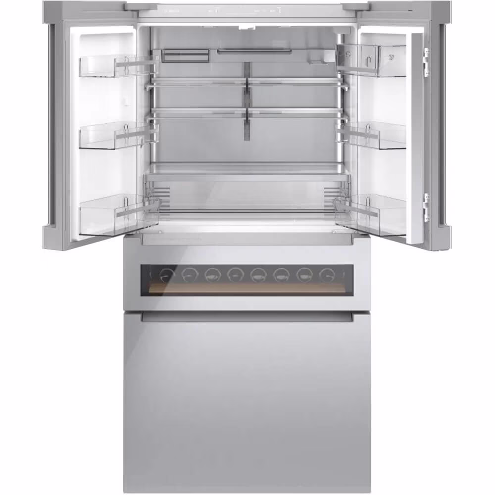 Bosch B36CL81ENG 20.5 Cu. Ft. Stainless Steel Counter-Depth 4-Door Smart Refrigerator - Thumbnail 3