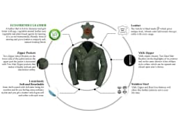 Pure Leather - Men's Easy Rider Motorcycle Lambskin Leather Jacket - Thumbnail 5