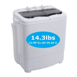 Portable Washing Machine,Compact Clothes Washing Machine, Semi Automatic Washing Machine, Mini Twin Tub Washing Machine for Apartments - Thumbnail 1