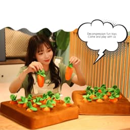 ADruer Plush Dog Pet Carrot Chewing Toys, Carrot Farm Dog Toys, Pet Carrot Plush Training Toys, Dog Enrichment Toys, Dog Carrot Farm Promote Natural - Thumbnail 3