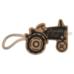 Natural Leather Tractor-Pull Tug Toy - 13" - Thumbnail 5