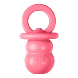 KONG® Puppy Binkie Stuffable Dog Toy, Pink, Medium for Beginner Chewers - Thumbnail 1