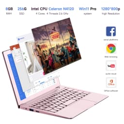 TOPOSH 10.1 Inch Mini Laptop, Windows 11, 8GB RAM, 256GB SSD, Intel Celeron, Bundle - Thumbnail 11