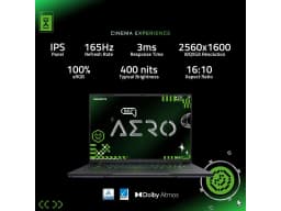 GIGABYTE AERO X16 16" Laptop, AMD Ryzen AI 9 HX 370, 32GB RAM, 1TB SSD, GeForce RTX 5070, 165Hz IPS, Space Gray - Thumbnail 4