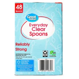 Great Value Plastic Everyday Clear Spoons, 48 Count - Thumbnail 5