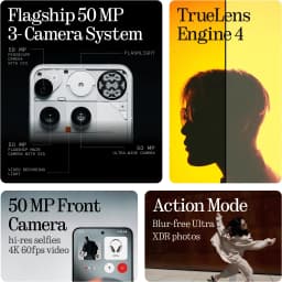 Nothing Phone (3) Cell Phone, 5G Unlocked Phones 256GB, Android 15, Snapdragon 8s Gen4, AI Mobile Phones with Four 50MP Cameras & AMOLED Display, 5150mAh, Glyph Interface, Smartphone White - Thumbnail 2