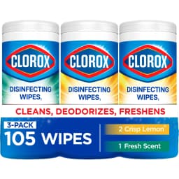 Clorox Disinfecting Cleaning Wipes Variety Pack, Bleach Free, Fresh Scent and Crisp Lemon, 35 Count Each, Pack - Thumbnail 1