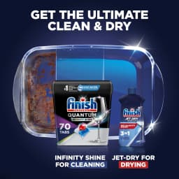 Finish Quantum Infinity Shine 70ct, Dishwasher Detergent Tabs - Thumbnail 6