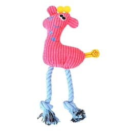Yuehao Pet Supplies Squeaky Dog Toys for Small and Medium Dogs Durable Puppy Toys Dog Chew Toys with Rope Legs Pink - Thumbnail 2