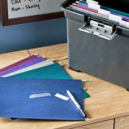 Pen+Gear Hanging File Folders, Letter Size, 1/5 Cut Tabs and Inserts, 25 Count, Assorted Jewel Tone - Thumbnail 2
