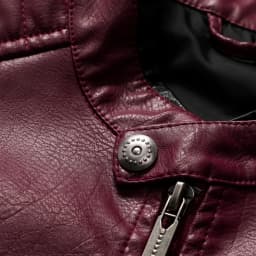 Men's Wings Color Block PU Leather Motorcycle Jacket, Double Stand Collar Street Casual Motorcycle Jacket, Hip Hop Punk Retro Top - Thumbnail 6