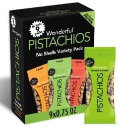Wonderful Pistachios No Shells Variety, 0.75 Ounce Bags (Pack of 9) - Thumbnail 1