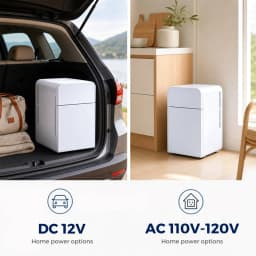 Advwin 25L Mini Fridge Cooler, Compact Personal Refrigerators for Skincare, Beverage, White - Thumbnail 9