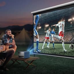 Restored Hisense C1 4K UHD Triple Color RGB Laser Portable Mini Projector, up to 300", Viddà OS, Dolby Vision HDR10 - Thumbnail 9