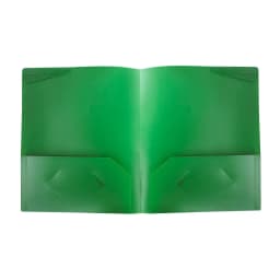 NXUJEUG 2-Pocket Folders, Plastic Folders with Pockets, 1 Pack Heavy Duty Pockets Folder for Document, Letter Size File Folder, Green - Thumbnail 4