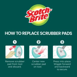 Scotch-Brite Extendable Tub & Tile Scrubber Kit, 1 Handle and 3 Non-Scratch Scrubber Pads - Thumbnail 9