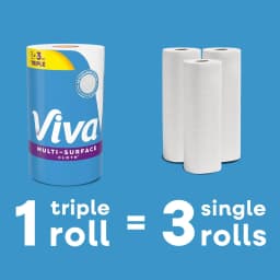 Viva Multi-Surface Cloth Paper Towels, 6 Triple Rolls - Thumbnail 3
