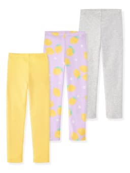 Garanimals Newborn, Baby & Toddler Girl Cotton Pull-on Leggings, Sizes 0M–6T, Single & 3-pack - Thumbnail 1